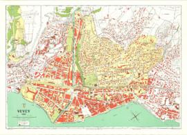 Plan de la Ville de Vevey en 1980