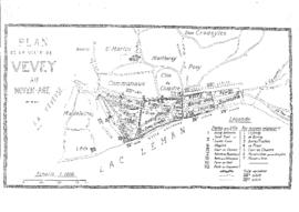 Plan de la Ville de Vevey au Moyen Age