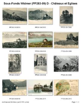 Cartes postales Châteaux et églises (château du Châtelard, Château de Chillon, église catholique)