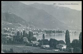Clarens: Panorama depuis le début de l'avenue Rambert sur Vernex et Montreux