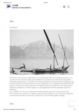 Historique de la Société de sauvetage de Montreux - La Vigie