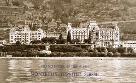 Territet: Façade sud du Grand Hôtel et Hôtel des Alpes de Territet