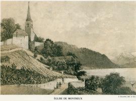 Montreux: Église Saint-Vincent, cure de Montreux, vignoble, chemin de la tannerie