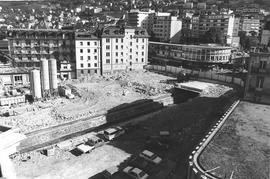 Photographie de la construction du centre commercial Forum