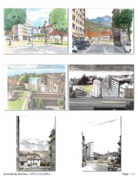 Etudes graphiques d'aménagement du quartier de la rue du Port à Clarens