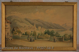 Vue de Montreux et les Dents du Midi, de L. Hofer