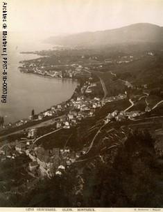 Montreux: Panorama de Glion sur les villages de Chêne, Sales, Vernex et Clarens