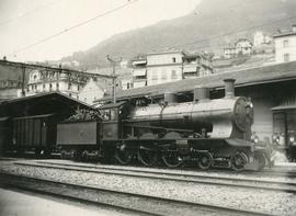 Montreux: Dernière locomotive à vapeur des Chemins de Fer Fédéraux (CFF) à la Gare de Montreux