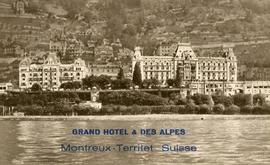 Territet: Façade sud du Grand Hôtel et Hôtel des Alpes de Territet