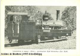 Lieu inconnu: Locomotive à vapeur avec inscription Glion